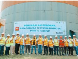 PTPN IV Regional III Kapalkan 10.000 Ton CPO Bersertifikasi RSPO SG Senilai USD9 Juta ke Eropa
