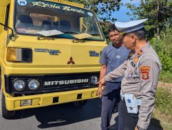 Satlantas Polres Tubaba Sosialisasi Penertiban Kendaraan ODOL, Prioritaskan Keselamatan Bersama