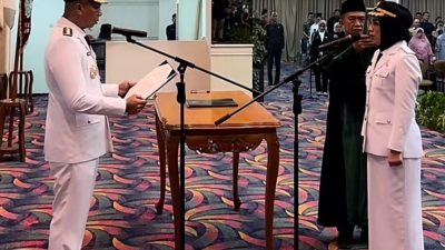 Gubernur Mirza Resmi Lantik Ayu Asalasiyah jadi Bupati Way Kanan