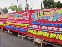 Menteri ATR BPN RI ke Lampung Disambut Karangan Bunga Desakan Ukur Ulang HGU SGC