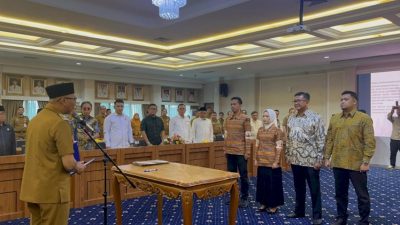 Gubernur Mirza Lantik 4 Direksi Baru BUMD Wahana Raharja dan LJU