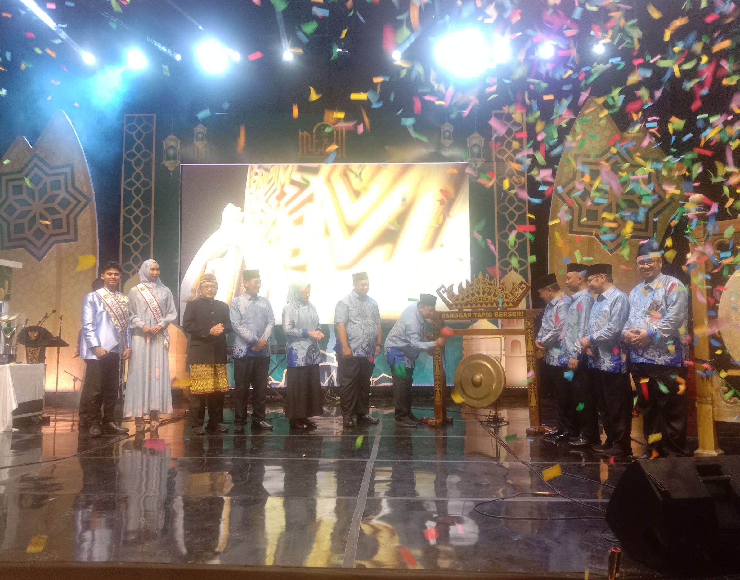 Penutupan Musabaqoh Tilawatil Quran (MTQ) ke-54 tingkat Kota Bandar Lampung, digelar di GSG Karya Bakti Pramuka Herman HN Pramuka, Kecamatan Rajabasa, Selasa (14/10/2024) malam.