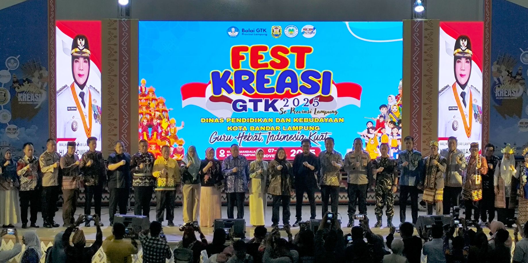 Kegiatan diikuti pelopor komunitas belajar dari kabupaten/kota se-Lampung, bentuk apresiasi inovasi dan kreativitas terhadap guru serta tenaga kependidikan dalam mendorong kolaborasi dan praktik baik dalam memperkuat dan meningkatkan mutu pendidikan di Lampung.