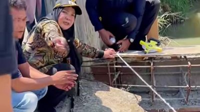 Wali Kota Cek Langsung Pembangunan Jembatan di Rajabasa