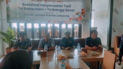 BTB Gandeng IJP Lampung Sosialisasi Penyesuaian Tarif Tol Bakter