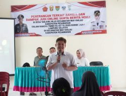 Diskominfotiksan Pesawaran Berikan Sosialisasi Bahaya Judi Online dan Penyebaran Hoaks pada TMMD ke-127