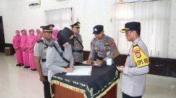 Kapolres AKBP Deddy Kurniawan, S.H., S.I.K., M.M., M.Si. Lantik Tiga Pejabat Utama Polres Lampung Utara