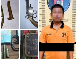 Sat Reskrim Polres Tulang Bawang Barat Amankan Warga Terusan Nunyai Kedapatan Memiliki Senjata Api Rakitan