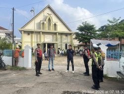 Polisi Amankan Perayaan Palma di Kotabumi, Ibadah Berjalan Aman dan Lancar