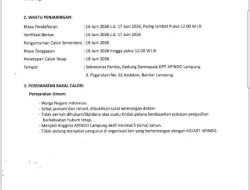 Pendaftaran Calon Ketua Apindo Lampung Resmi Dibuka, Ini Syaratnya!