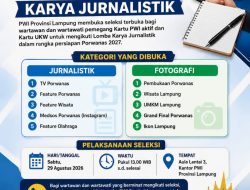 PWI Lampung Buka Seleksi Lomba Jurnalistik Porwanas 2027