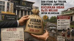 Di Tengah Defisit dan Utang Rp1 Triliun, Pemprov Lampung Kucurkan Hibah Rp35 Miliar untuk Kejaksaan