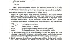 Besok, SMA-SMK Lampung Gelar Salat Istisqa